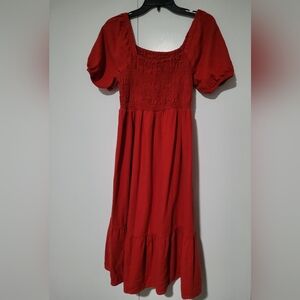Isabel Maternity Red Maternity Dress
